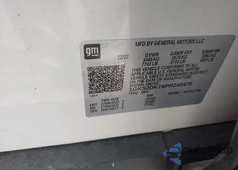 2023 GMC Yukon 4Wd Denali z USA, uszkodzony, nr VIN 1GKS2DKT6PR245476